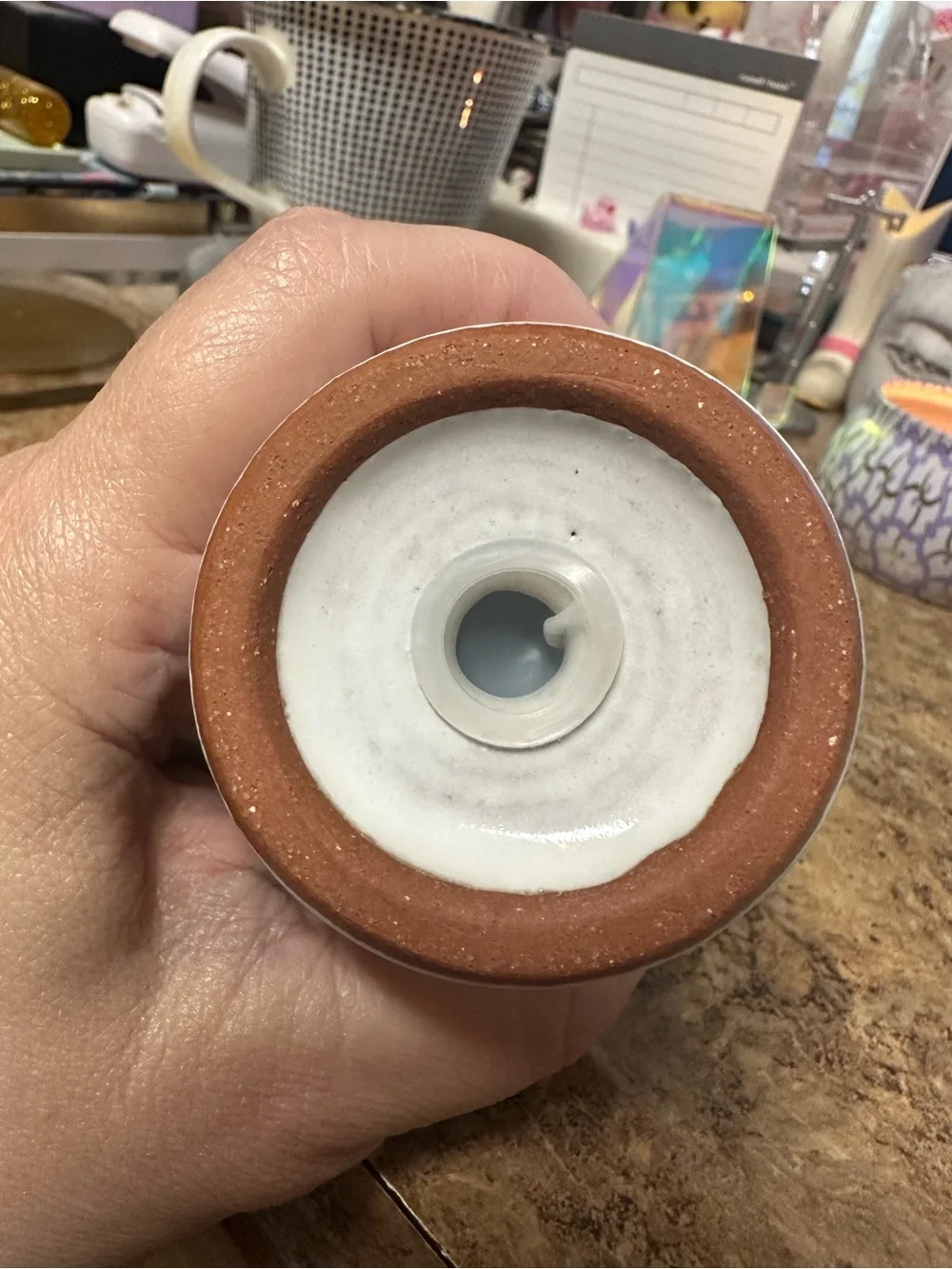 Creative Co-Op Ceramic Textured Salt Shaker